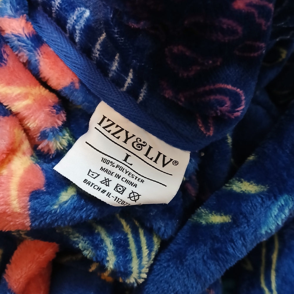 Izzy & Liv Colorful Patterned Robe Size Large - Picture 5 of 6